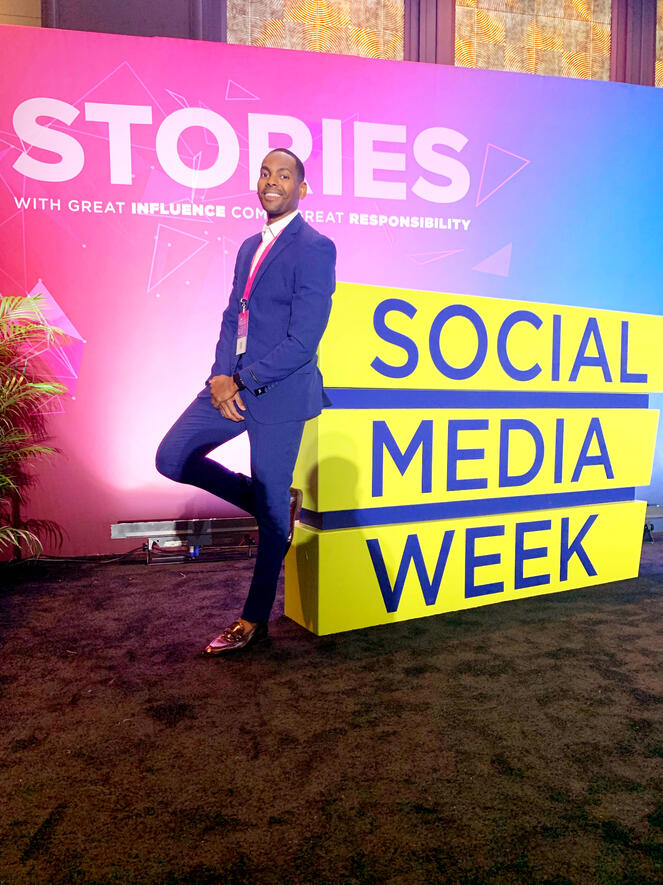 Brandon Terrell at Social media week in New York City