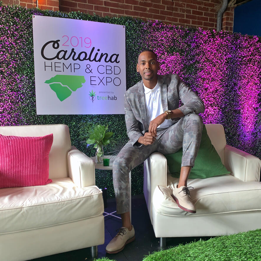 Brandon Terrell at the 2019 Carolina Hemp &amp; CBD Expo inCharlotte, NC